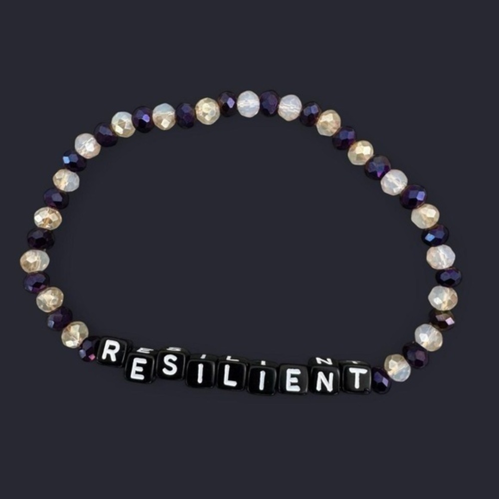 Resilient Crystal Glass Bead Bracelet